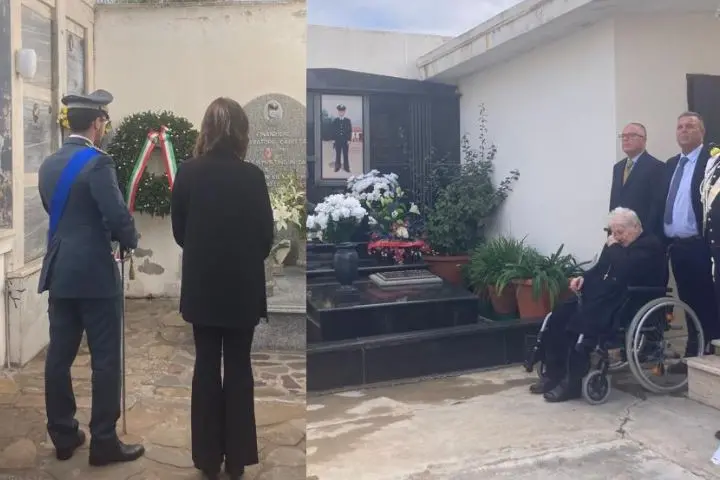 Cerimonia in onore del carabiniere Frau e del finanziere Cabitta (foto Pala)