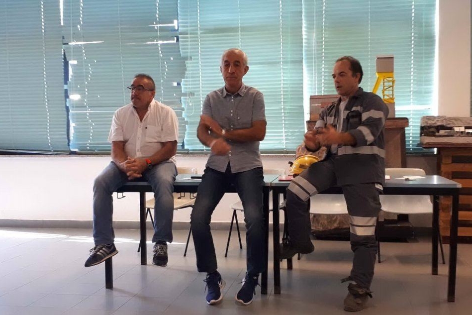 I tre ex sindacalisti (foto L'Unione Sarda - Pani)