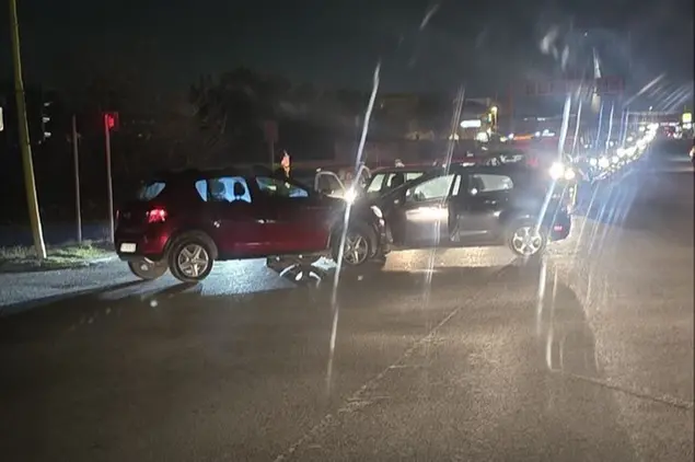 Le auto coinvolte nell'incidente