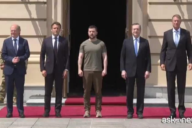 Draghi, Scholz e Macron incontrano Zelensky a Kiev