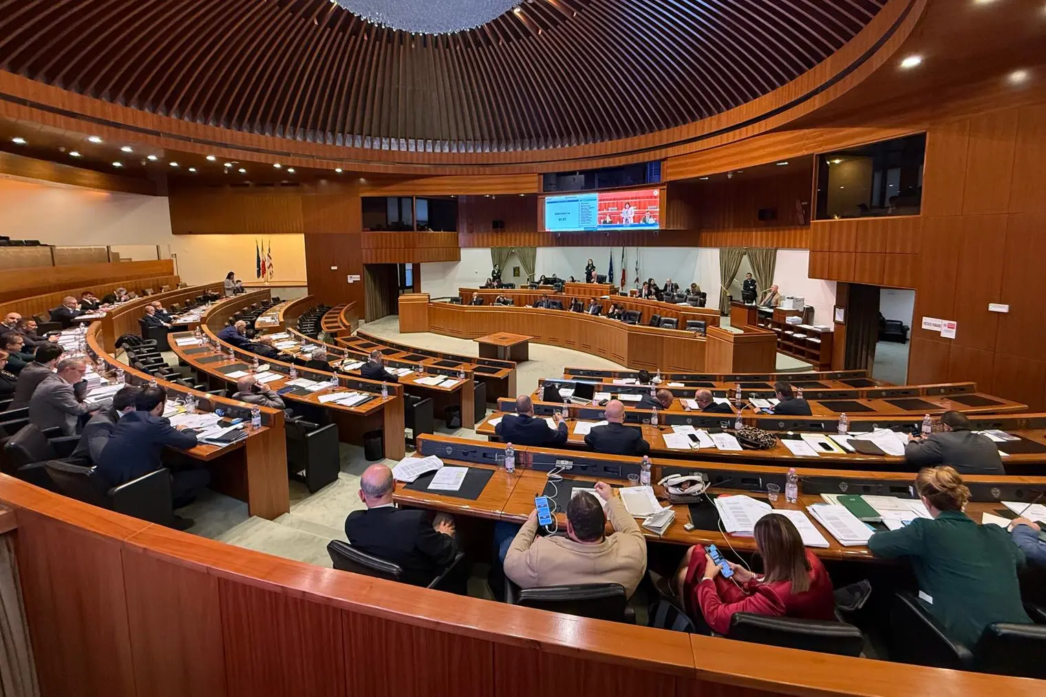 Una seduta del Consiglio regionale