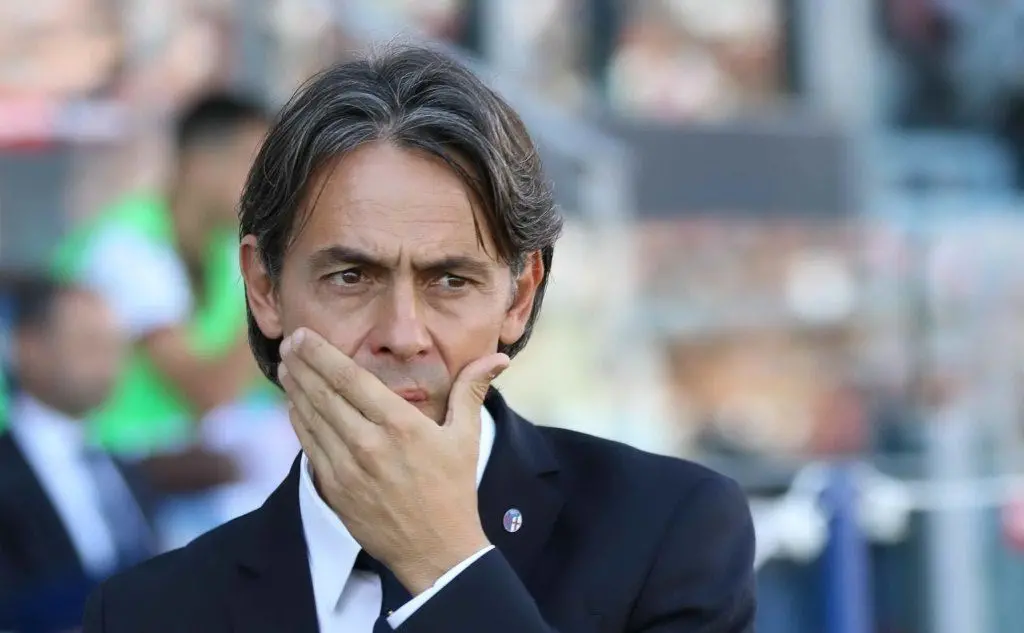 L'allenatore del Bologna Filippo Inzaghi (Ansa)