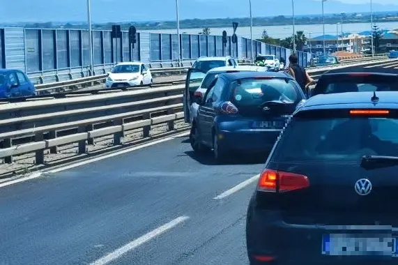 Uno dei tamponamenti sull'Asse mediano