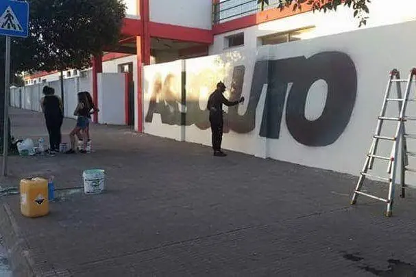 Uno dei lavori realizzati durante il festival