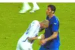 Zidane's famous headbutt against Materazzi in the 2006 final (Archive)