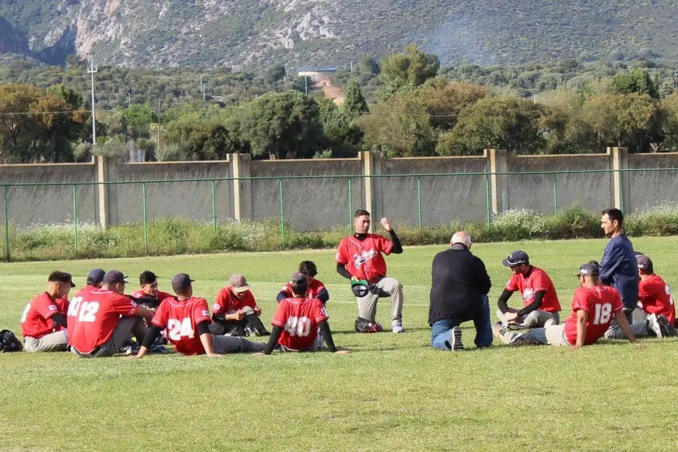 Il Cagliari Baseball in allenamento