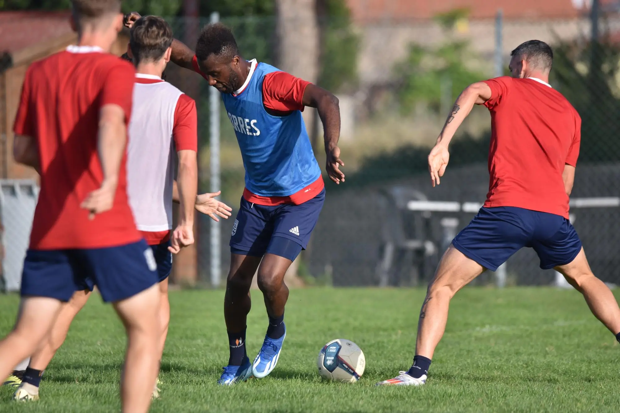 Diakite, sua la rete del momentaneo vantaggio (foto Torres-A. Sanna)