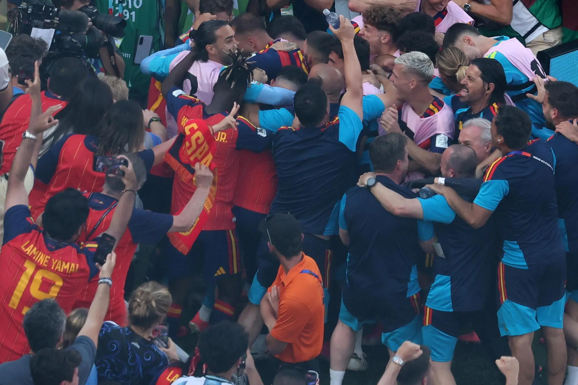 La Spagna è sul tetto del mondo, seconda Coppa della storia L'esultanza della Spagna dopo l'uno a zero