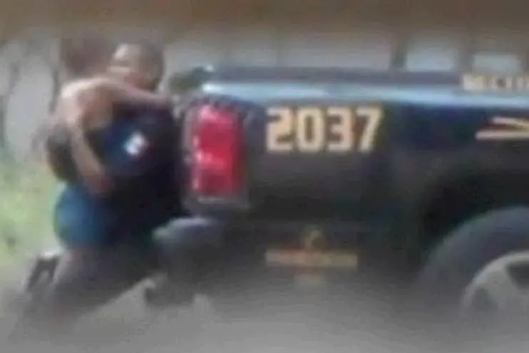 Un fermo immagine del video incriminato