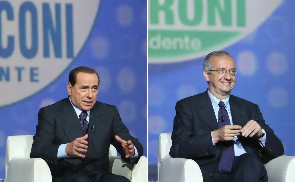 Duello televisivo con Silvio Berlusconi (Ansa)