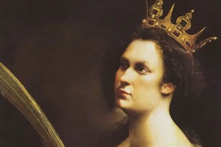 Particolare del quadro di Artemisia Gentileschi (foto da @Uffizi)
