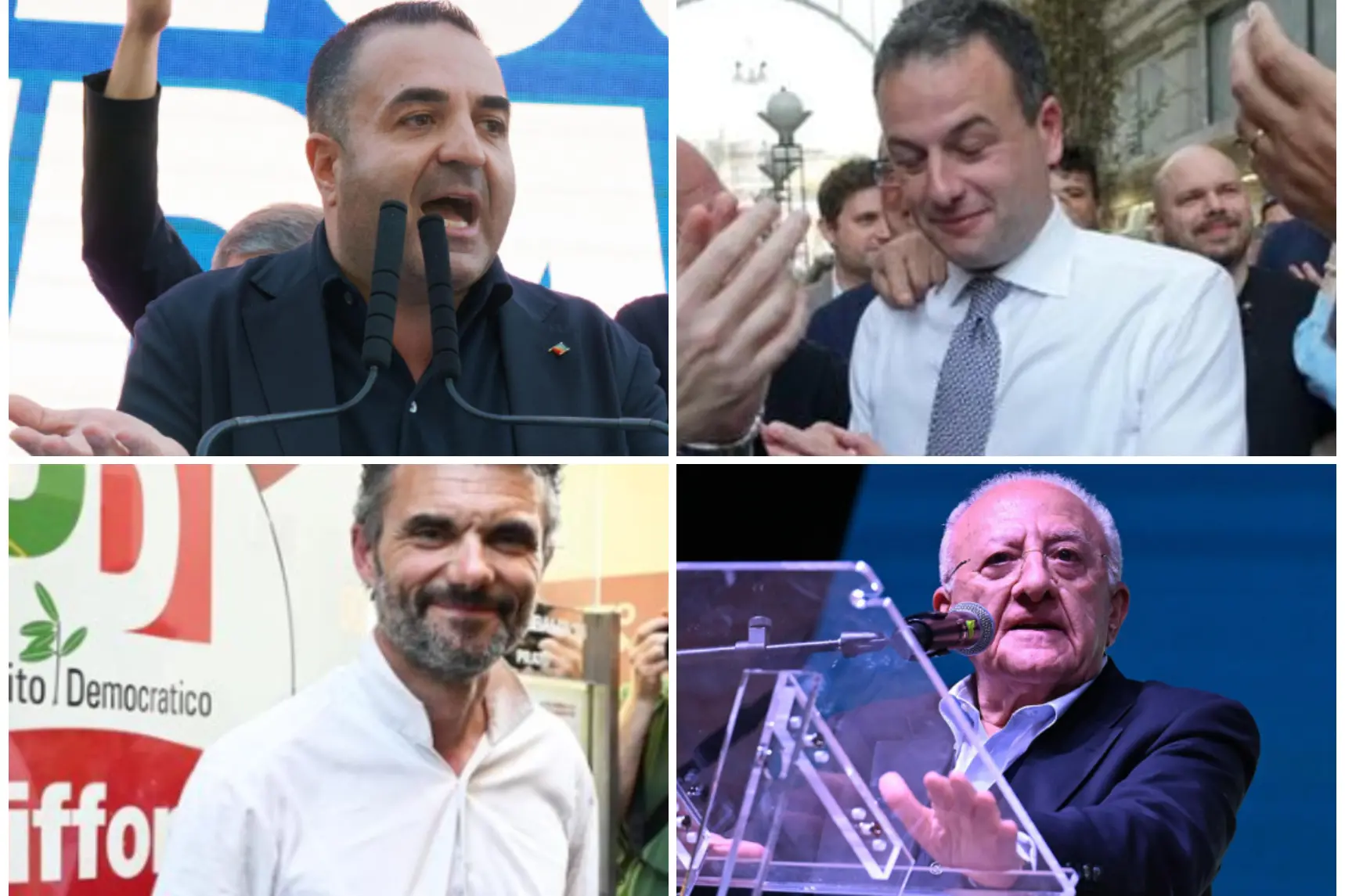 In senso orario: Cannizzaro, Venturini, Biffoni e De Luca (Ansa)