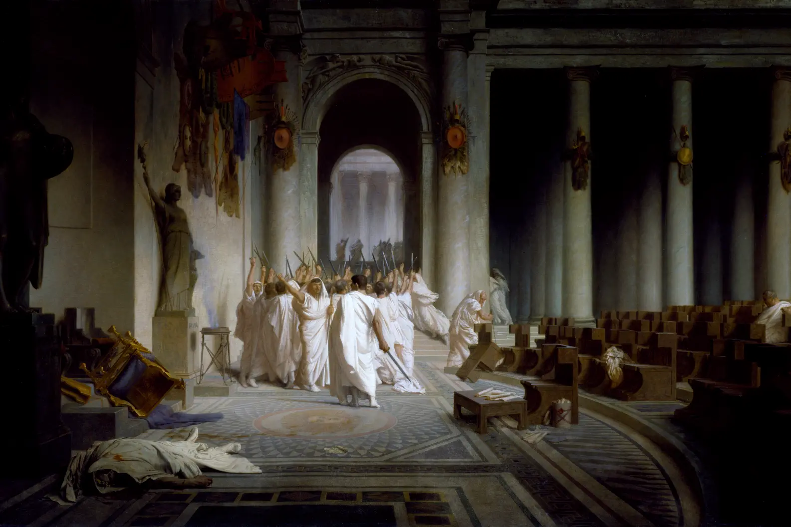 La morte di Cesare di Jean-Léon Gérôme (foto Wikipedia)