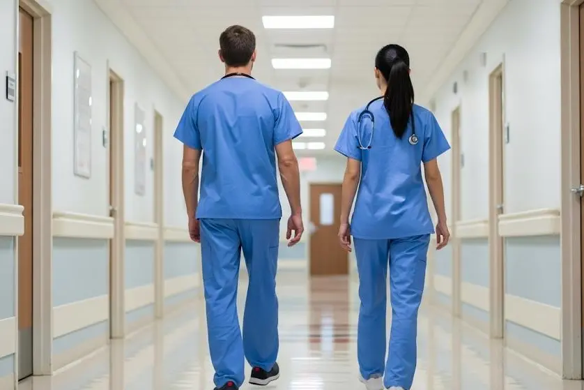 Medici in ospedale (foto Ansa)