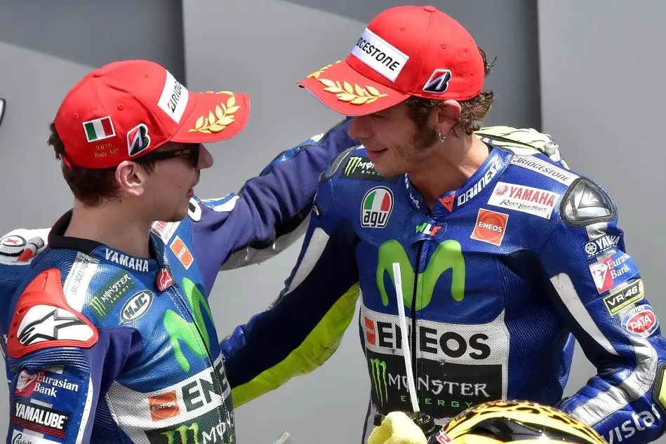 Jorge Lorenzo e Valentino Rossi, compagni-rivali alla Yamaha