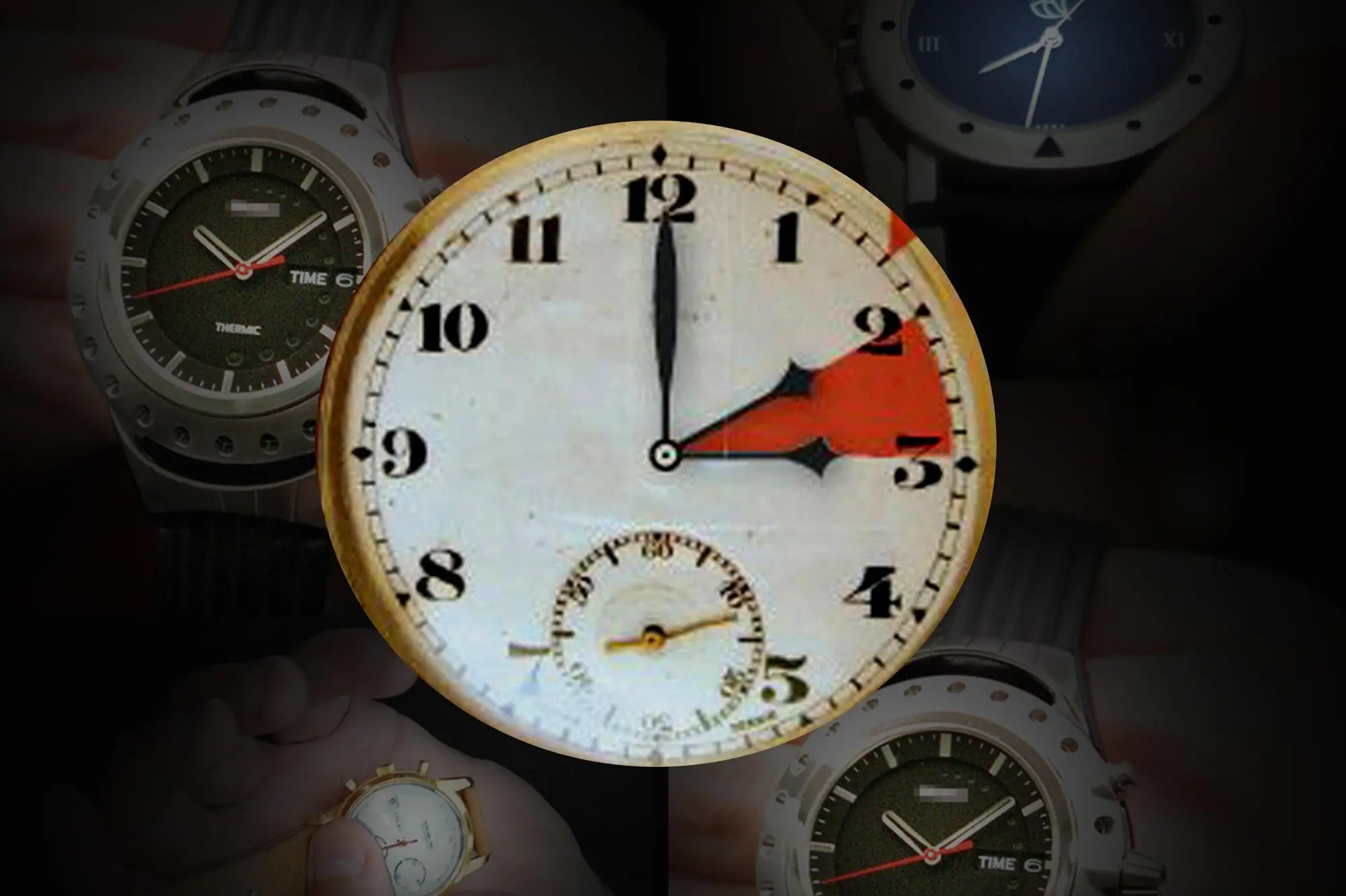 Un orologio con l'indicazione delle lancette spostate (foto Ansa)