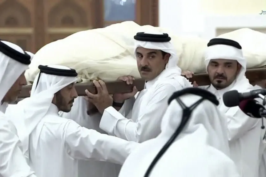 Funerali a Doha dell'ex emiro del Qatar Hamad bin Khalifa