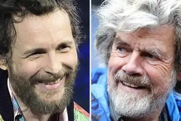 Jovanotti e Reinhold Messner (Ansa)