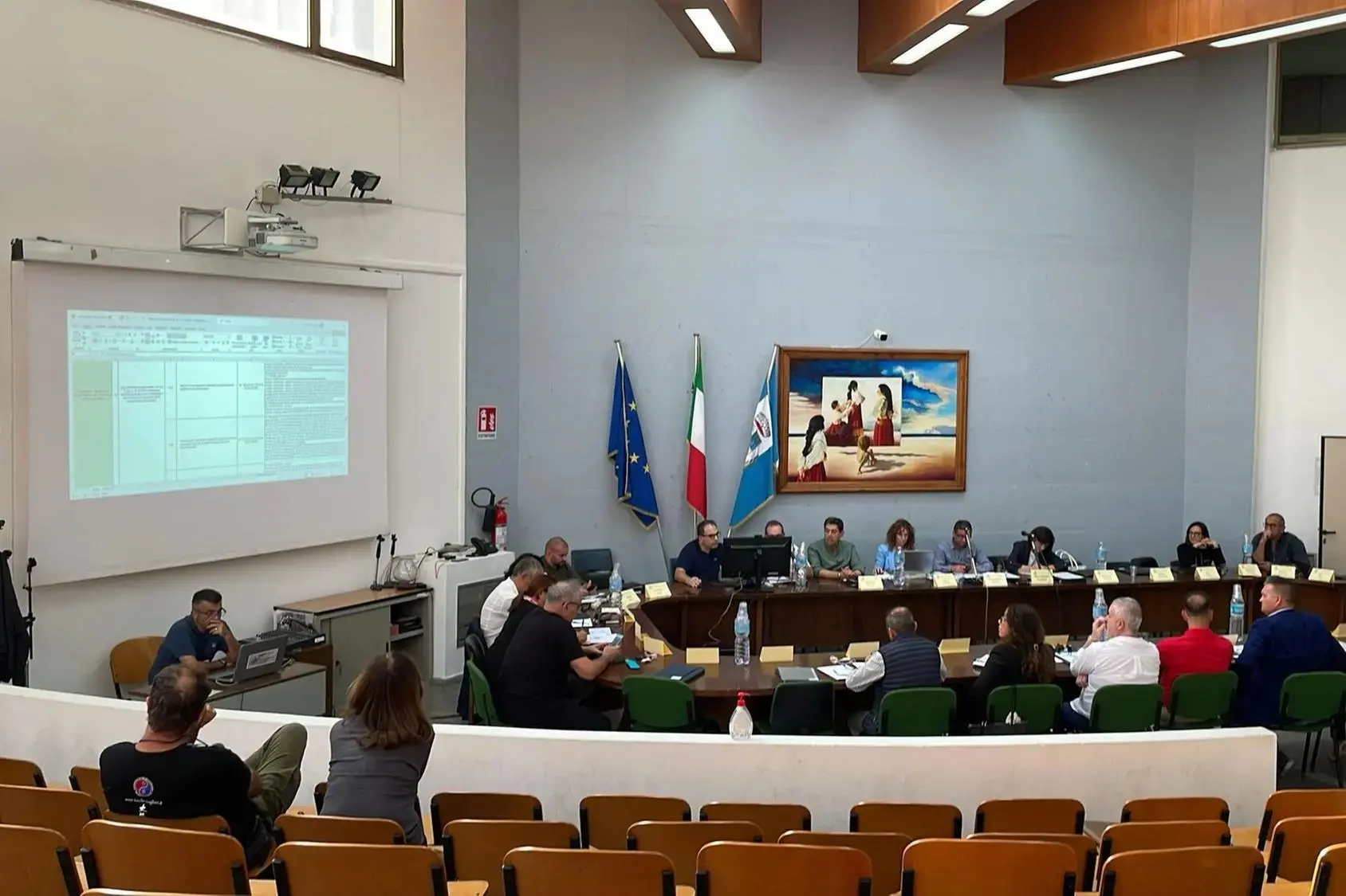 Una seduta del Consiglio comunale di Sinnai