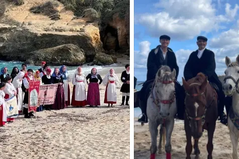 I cavalli e i figuranti a Balai Vicino (foto Pala)