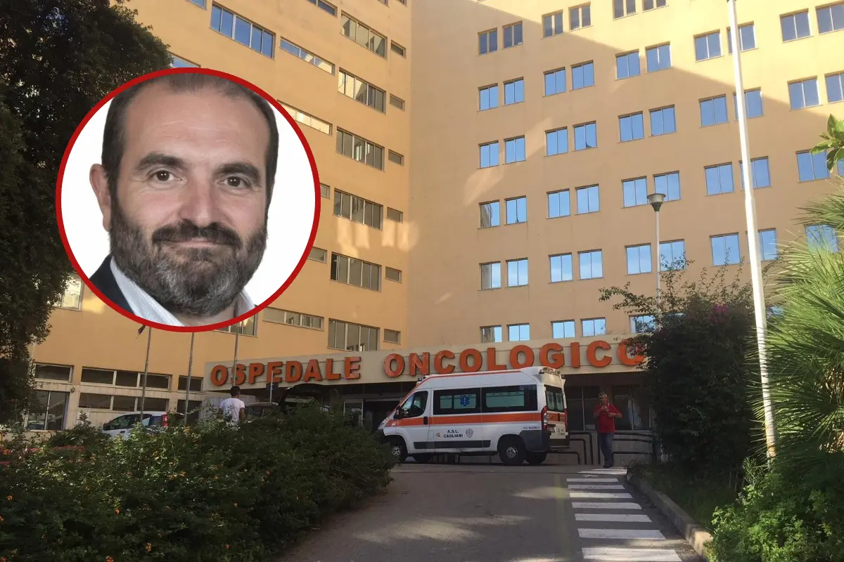 Michele Melis (nel tondo) morto all'Oncologico di Cagliari