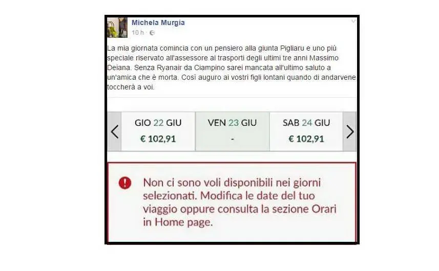 Il post di Michela Murgia