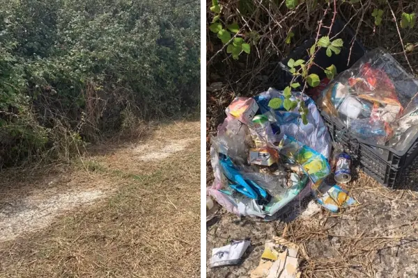 L'area ripulita a Torralba (foto concessa)