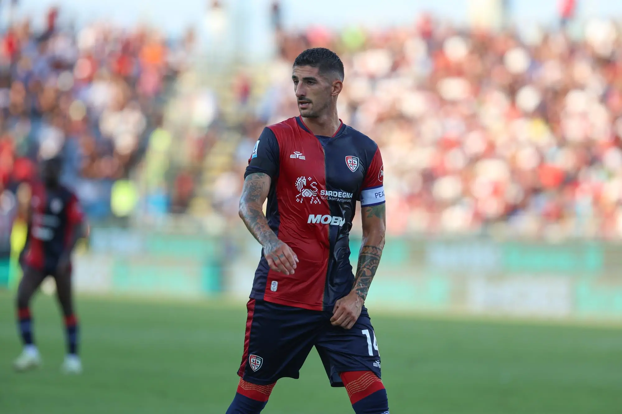 Alessandro Deiola sarà il capitano rossoblù in Cagliari-Atalanta (foto Fabio Murru)