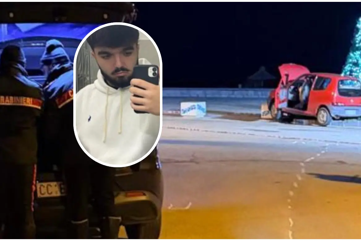 Il luogo dell'incidente a Villasimius, nel riquadro Alessandro Zizzaro (foto L'Unione Sarda)