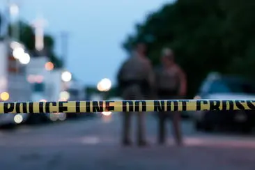 Un'area delimitata dalla polizia (Ansa - Epa)