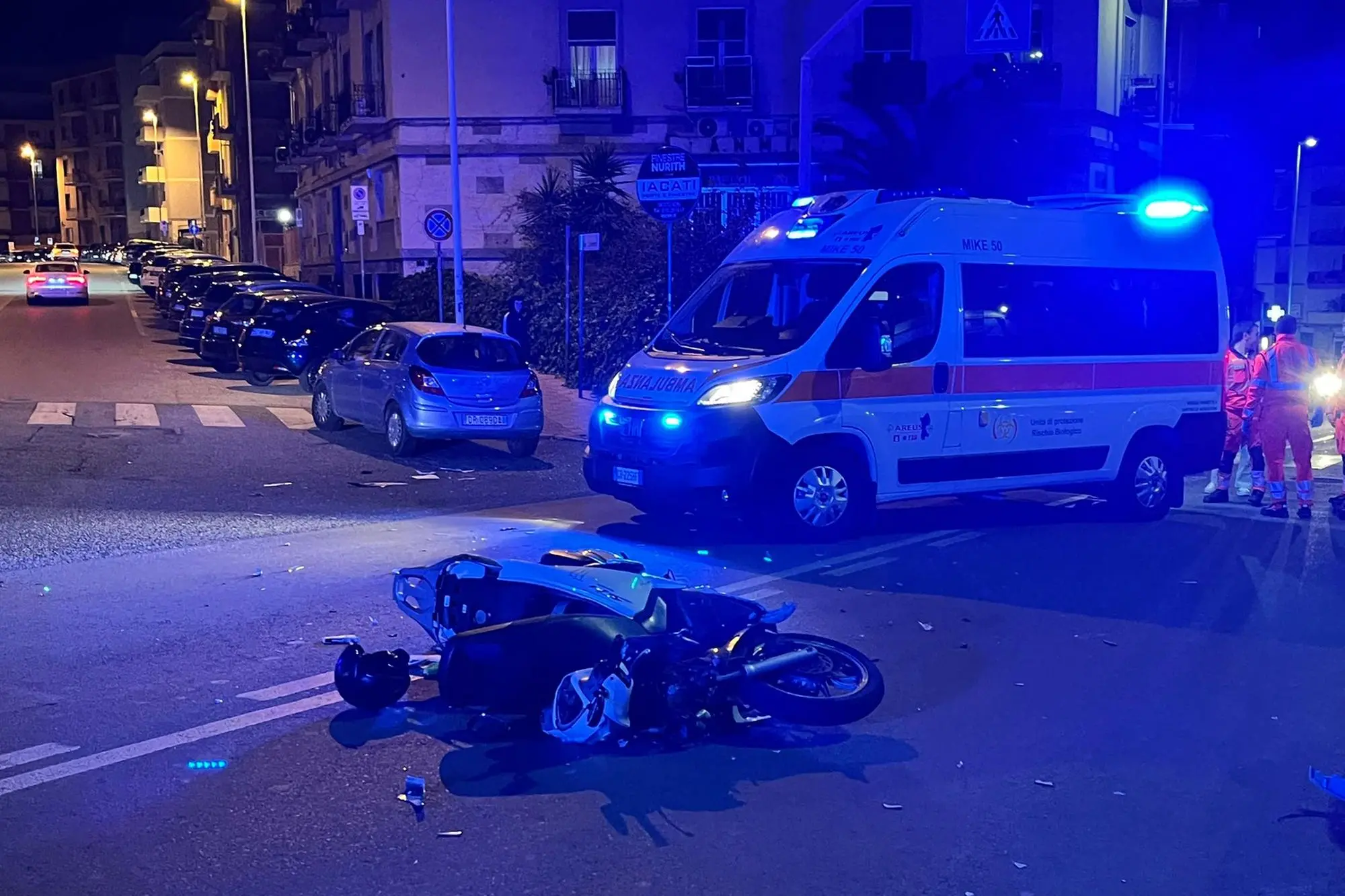 Lo scooter coinvolto nell'incidente (Foto: Francesco Pinna)