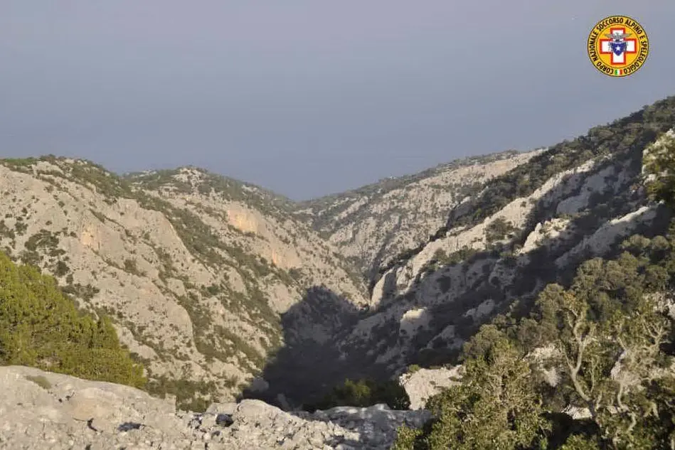 La zona dell'intervento (foto Soccorso Alpino e Speleologico della Sardegna)