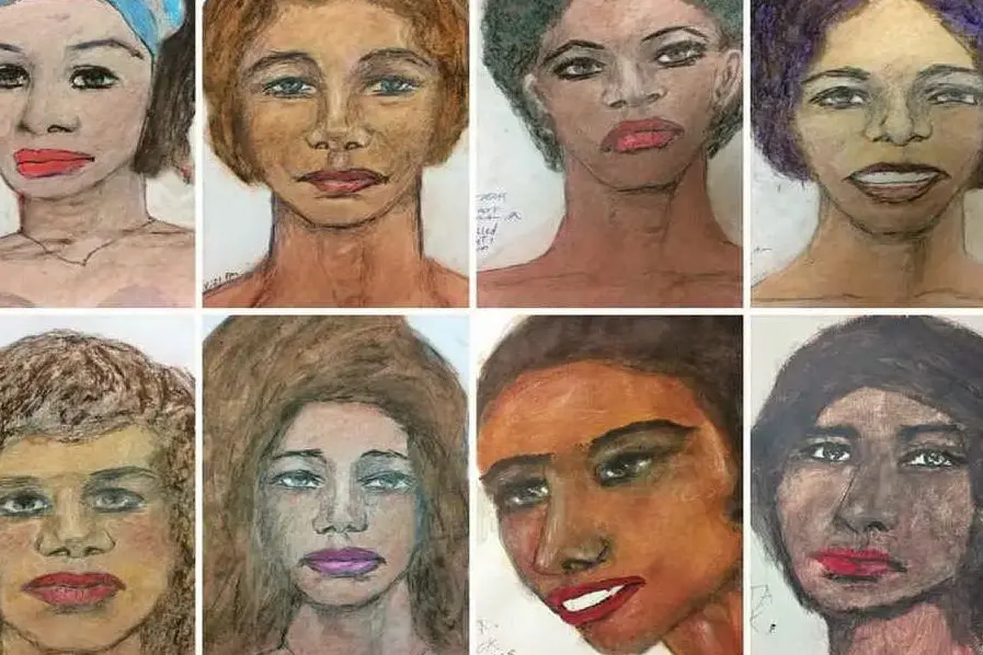 Alcuni ritratti delle donne uccise da Little diffusi dall'Fbi