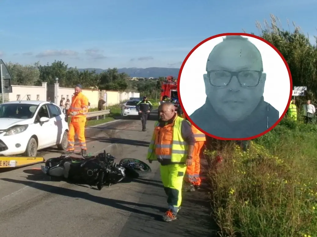 Quartu, il luogo dell'incidente a S'Ecca S'Arrideli. A destra Roberto Basciu