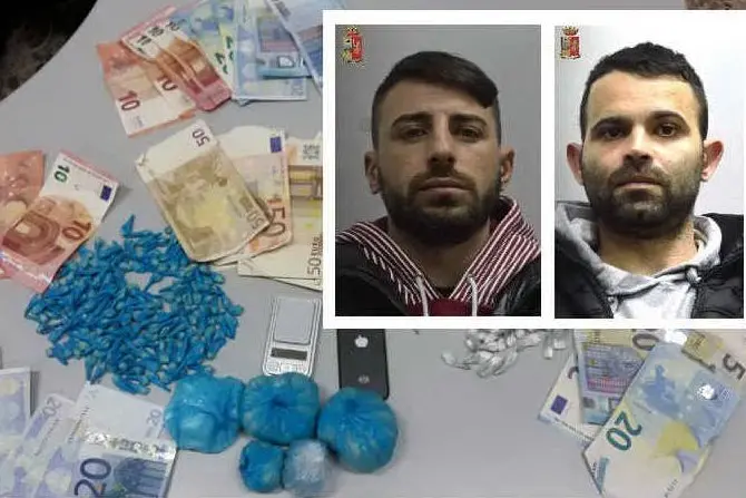 Droga e contanti sequestrati e i due giovani arrestati