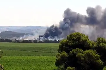 Incendio a Olmedo, fiamme in zona Lubinu