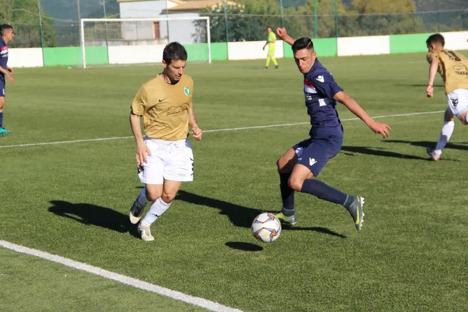 Davide Carrus in una gara contro il Monastir