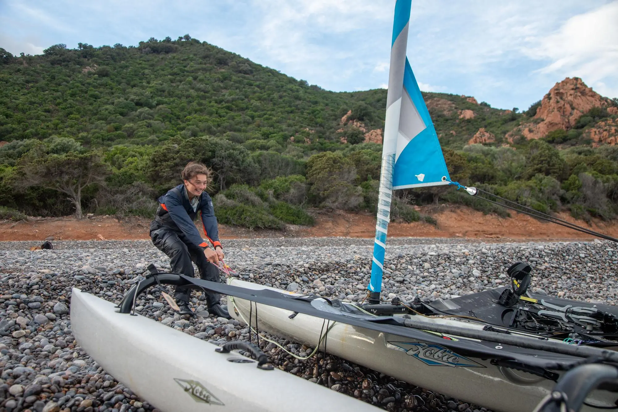 Lo sbarco a Coccorrocci (Foto Ettore Loi)