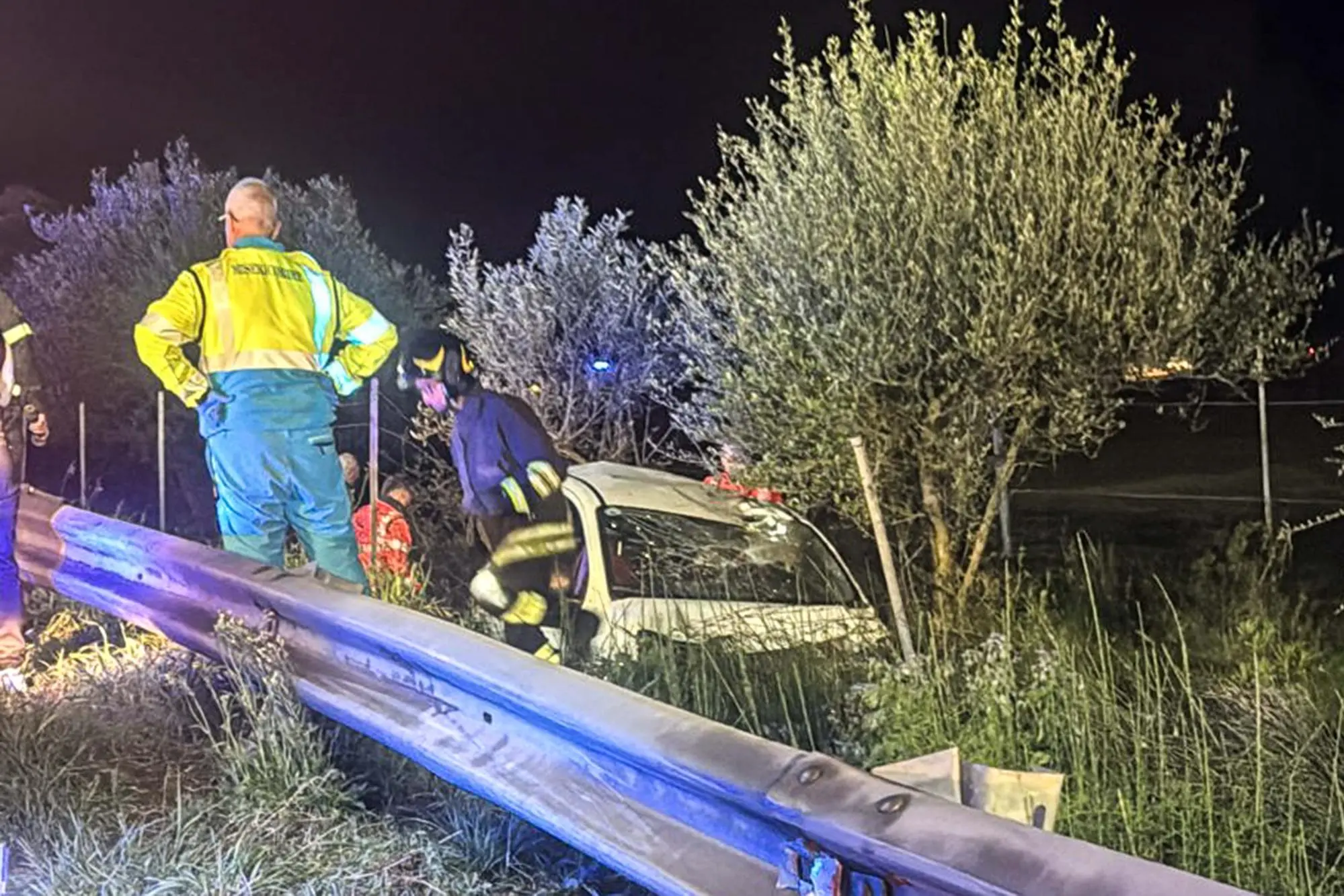 Un'auto coinvolta in un incidente mortale