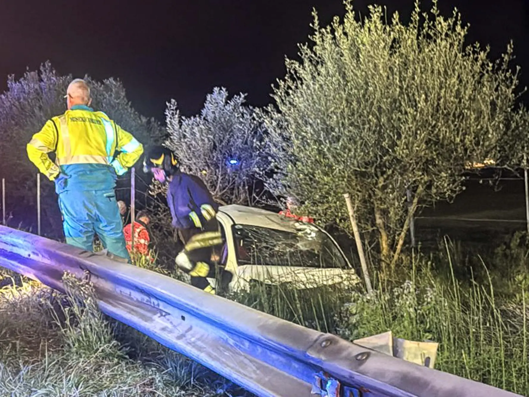 Un'auto coinvolta in un incidente mortale