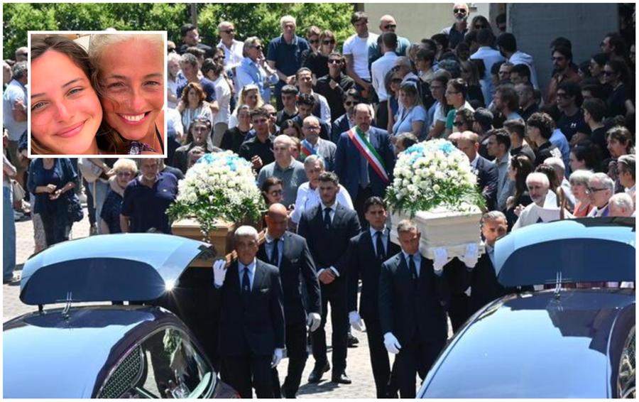 «Monica era il mare, Giorgia il sole»: il dolore di Gabriele Fenu ai funerali di Montefalcone e figlia, morte alle Maldive