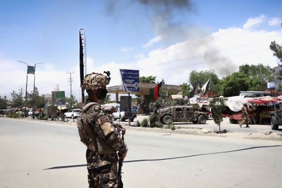 Soldati a Kabul (foto Ansa/Epa)