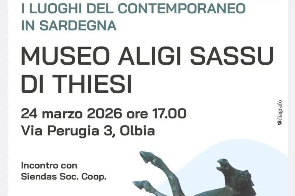 La locandina dell’evento dedicato al Museo Aligi Sassu di Thiesi