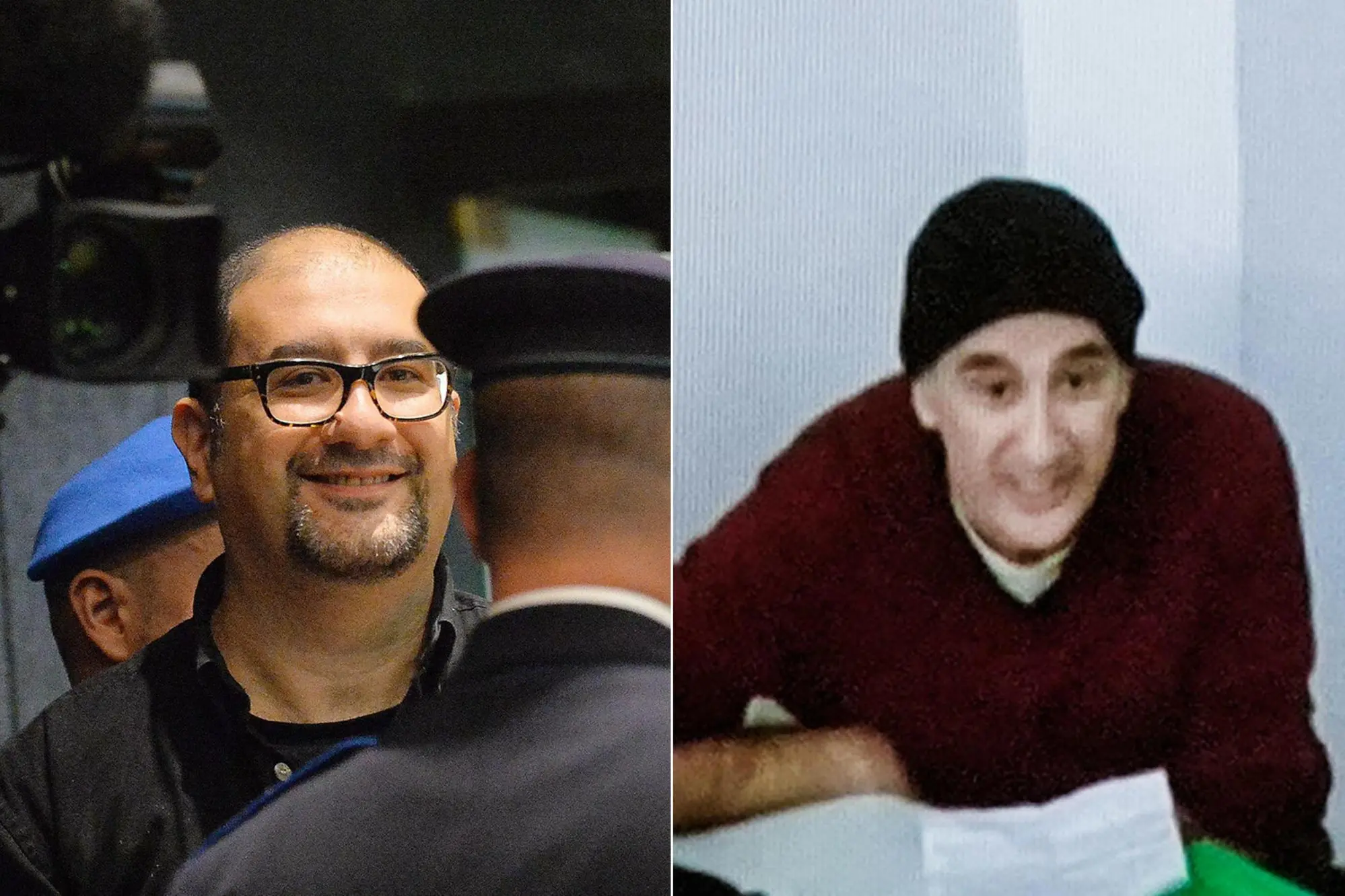 Alfredo Cospito: a sinistra una foto scattata nell'ottobre del 2013, e a destra un'immagine del dicembre 2022 (Ansa)