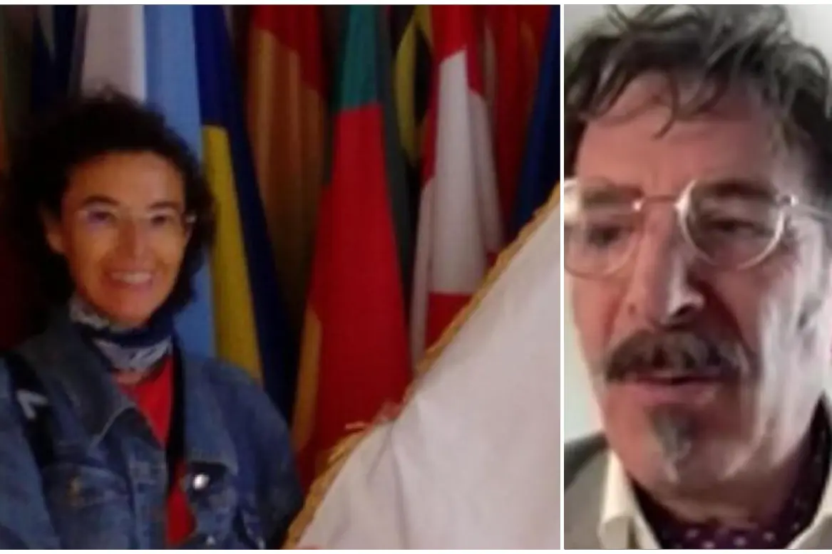 Chiara Mocchi, a destra l'avvocato Murtas