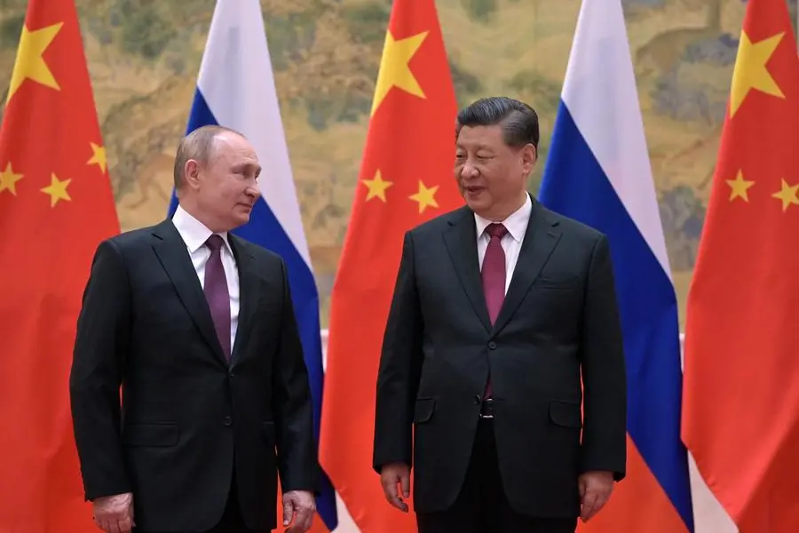 Il presidente russo Vladimir Putin e il presidente cinese Xi Jinping (foto Ansa/Epa)