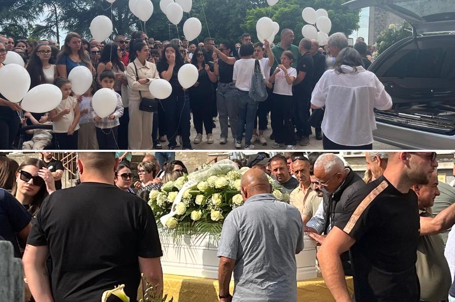 Nurri, lacrime e palloncini bianchi per l’addio al piccolo Lorenzo Spano