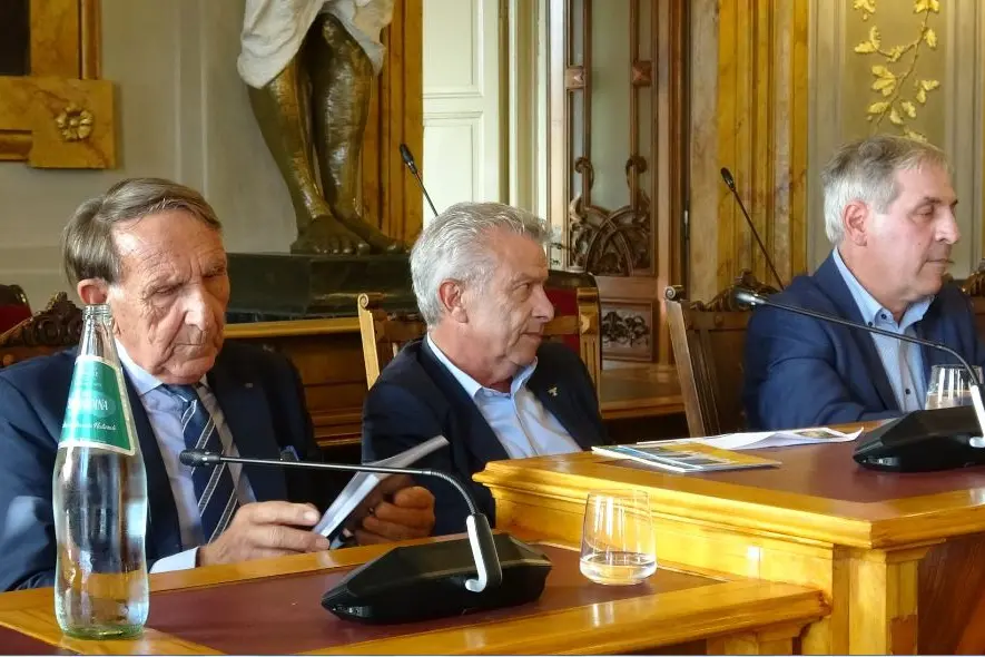 I rappresentanti del parco Asinara (foto Pala)