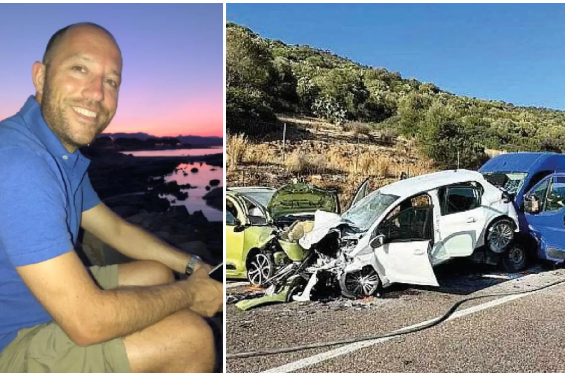 Francesco Pintus e il luogo dell'incidente