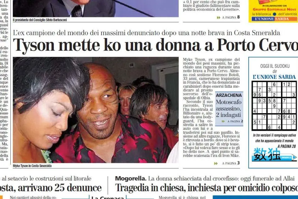 #AccaddeOggi: il 12 agosto 2005 il pugile Mike Tyson aggredisce una donna a Porto Cervo